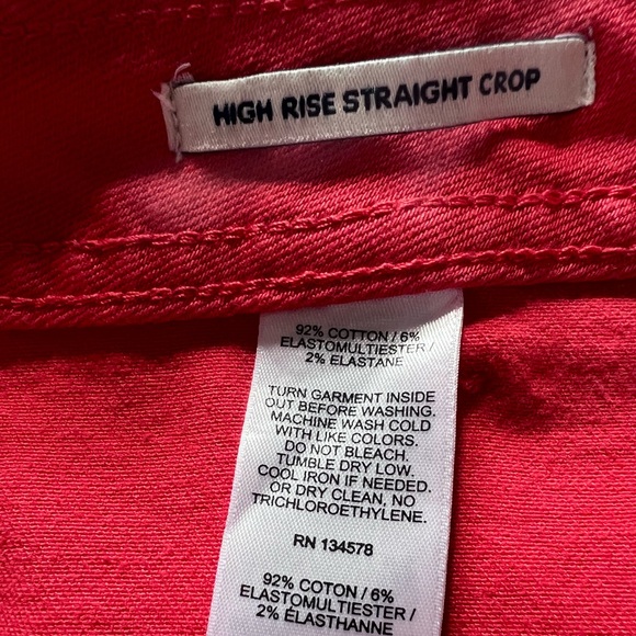 Vineyard Vines Mariner Wide Leg Cropped Trouser-Style Jean size 25 Red - Picture 9 of 12